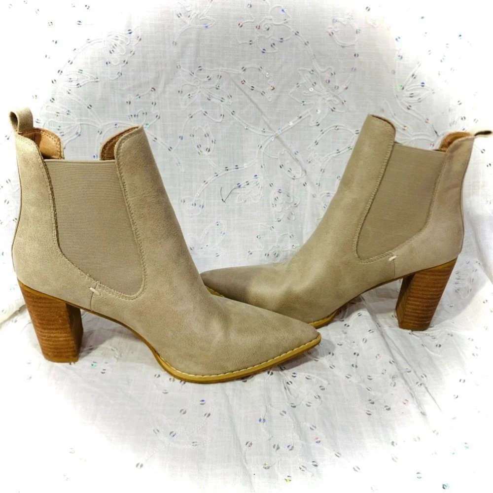 Mi.iM Esemee Boots - Block Heel Pointed Toe Slip-On SZ 10 - Picture 5 of 9